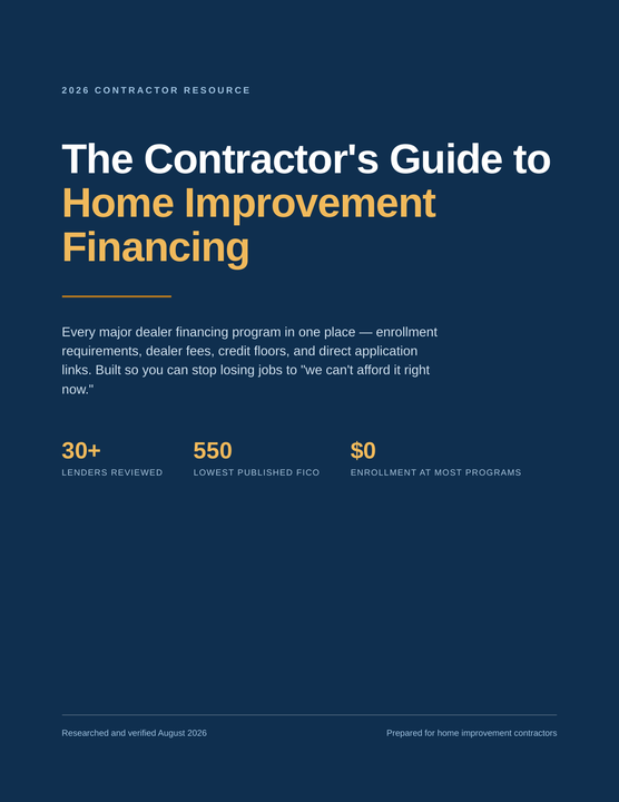 Cover of The Contractor's Guide to Home Improvement Financing, 2026 edition